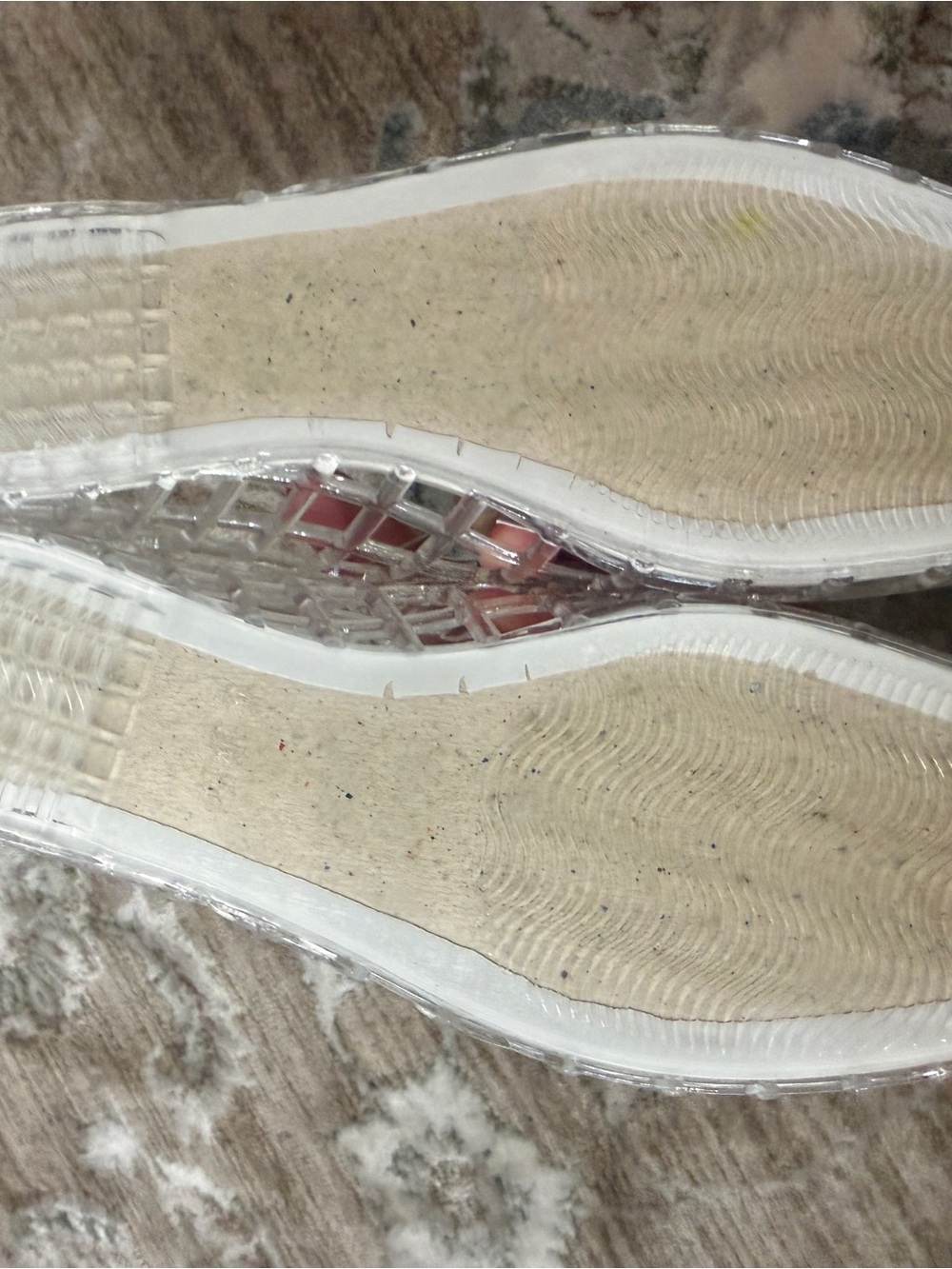 TOP Moda Clear Jelly Diamond Lattice Slingback Flats - Picture 4 of 4